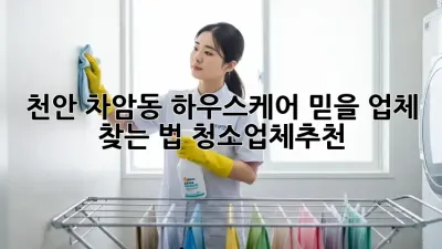 천안 차암동 하우스케어🧹 믿을 업체 찾는 법! #청소업체추천
